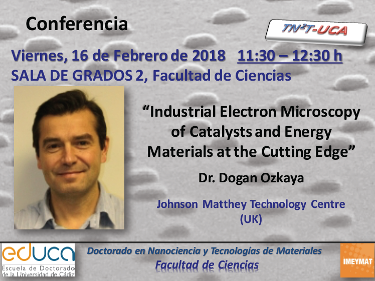 Conferencia: “Industrial Electron Microscopy of Catalysts and Energy Materials at the Cutting Edge​​​”