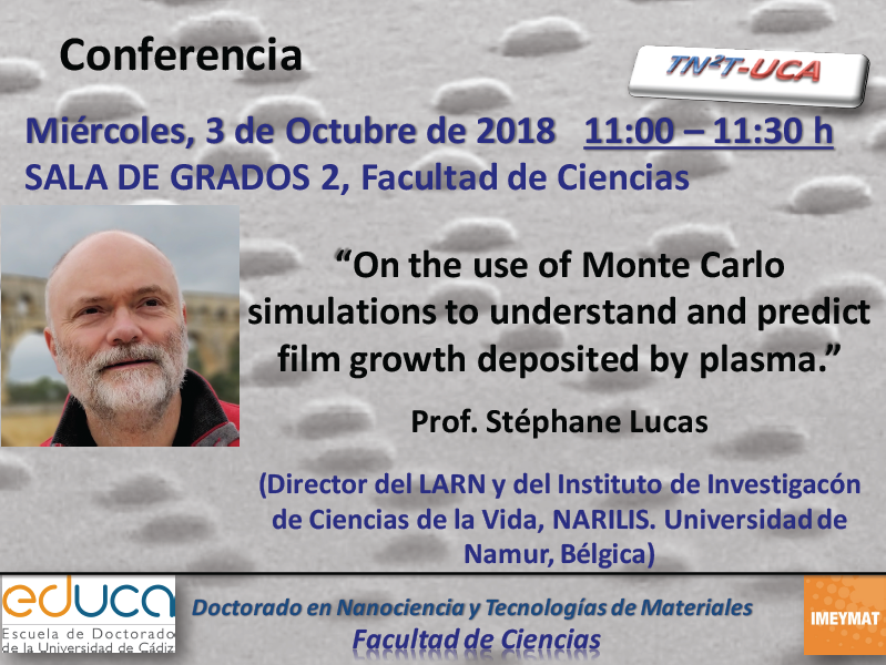 Conferencia: “On the use of Monte Carlo simulations to understand and predict film growth deposited by plasma”