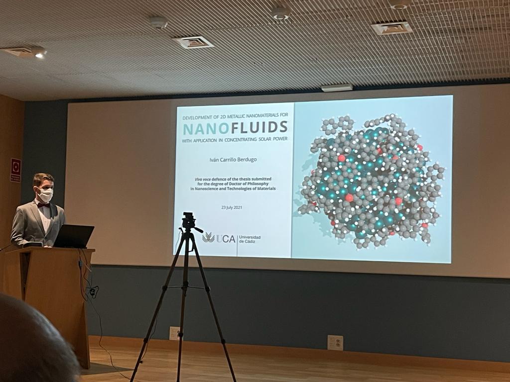 Defensa tesis doctoral del IMEYMAT, Iván Carrillo Berdugo, 23 de julio de 2021