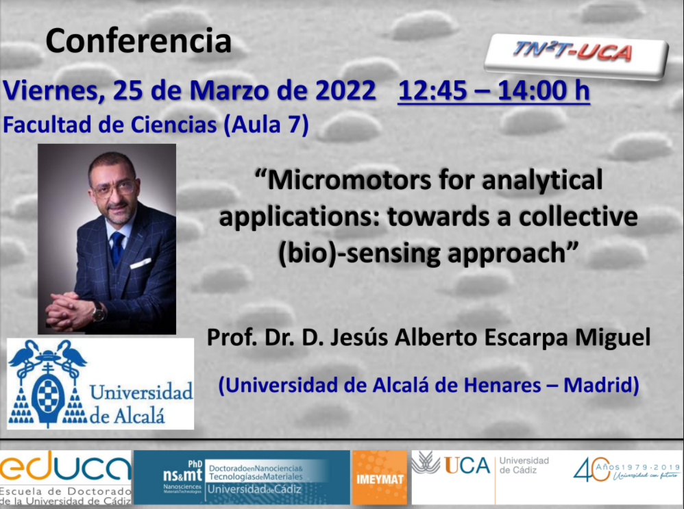 Conferencia “Micromotors for analytical applications: towards a collective (bio)-sensing approach”-25/03