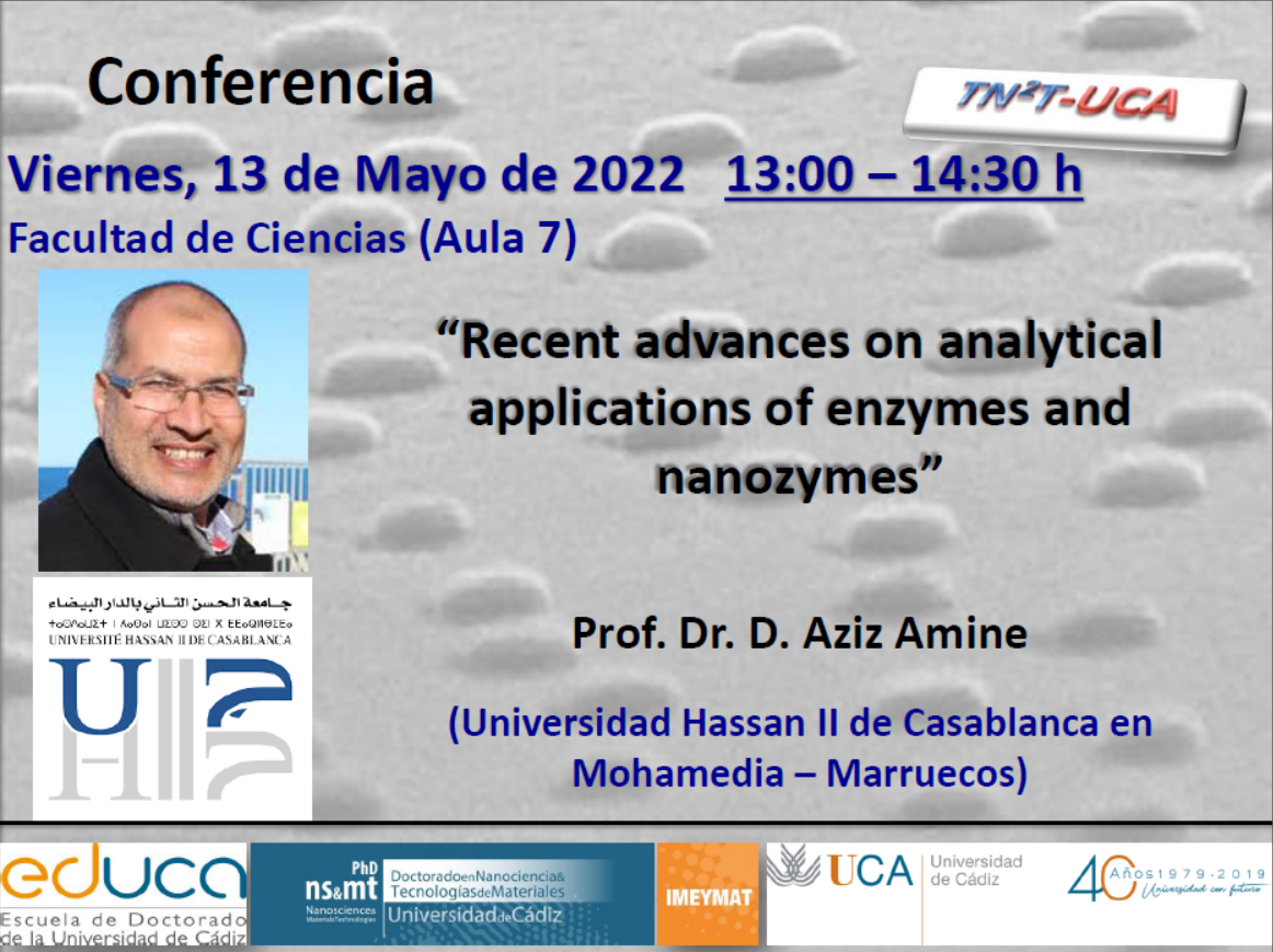 Conference”Recent advances on analytical applications of enzymes and nanozymes”-13/05